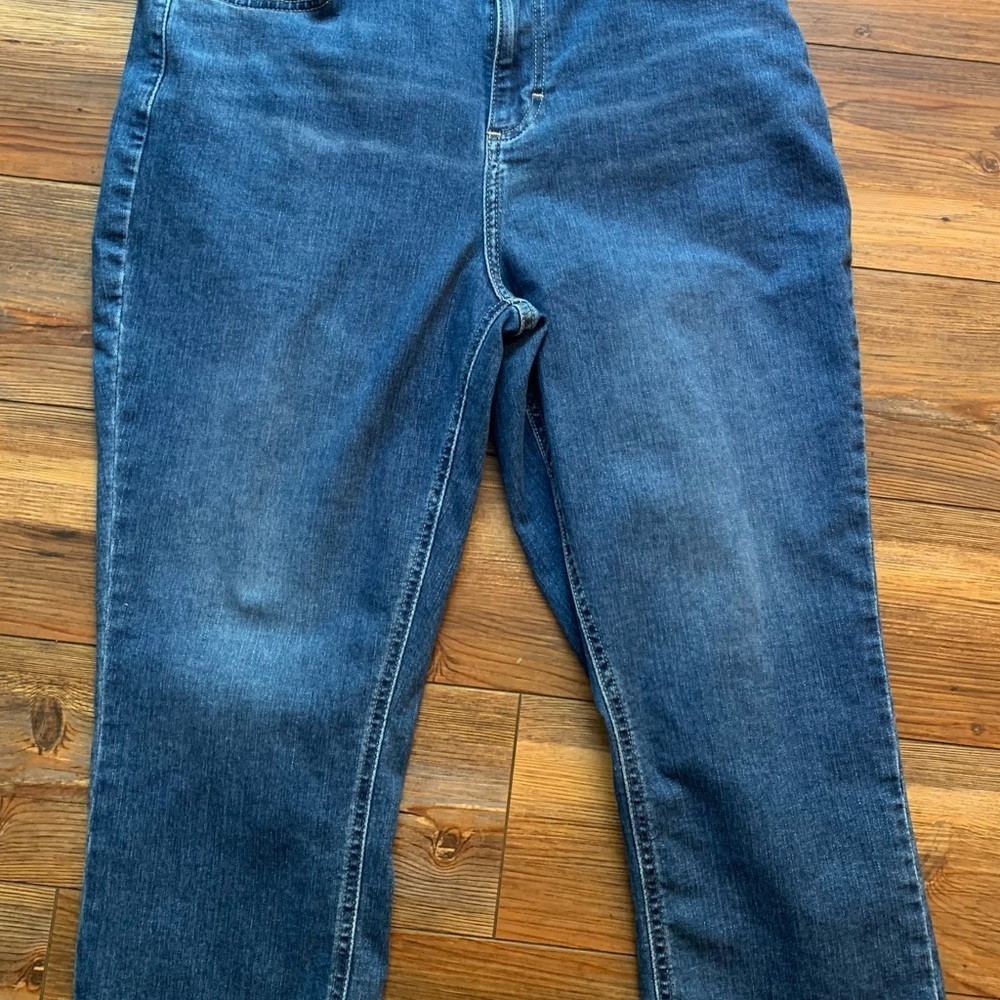 Vintage Y2K Lee Capri Jeans Size 12 32" Waist Denim Pants Womens - Picture 3 of 12
